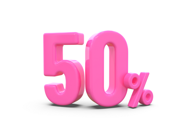 50% off