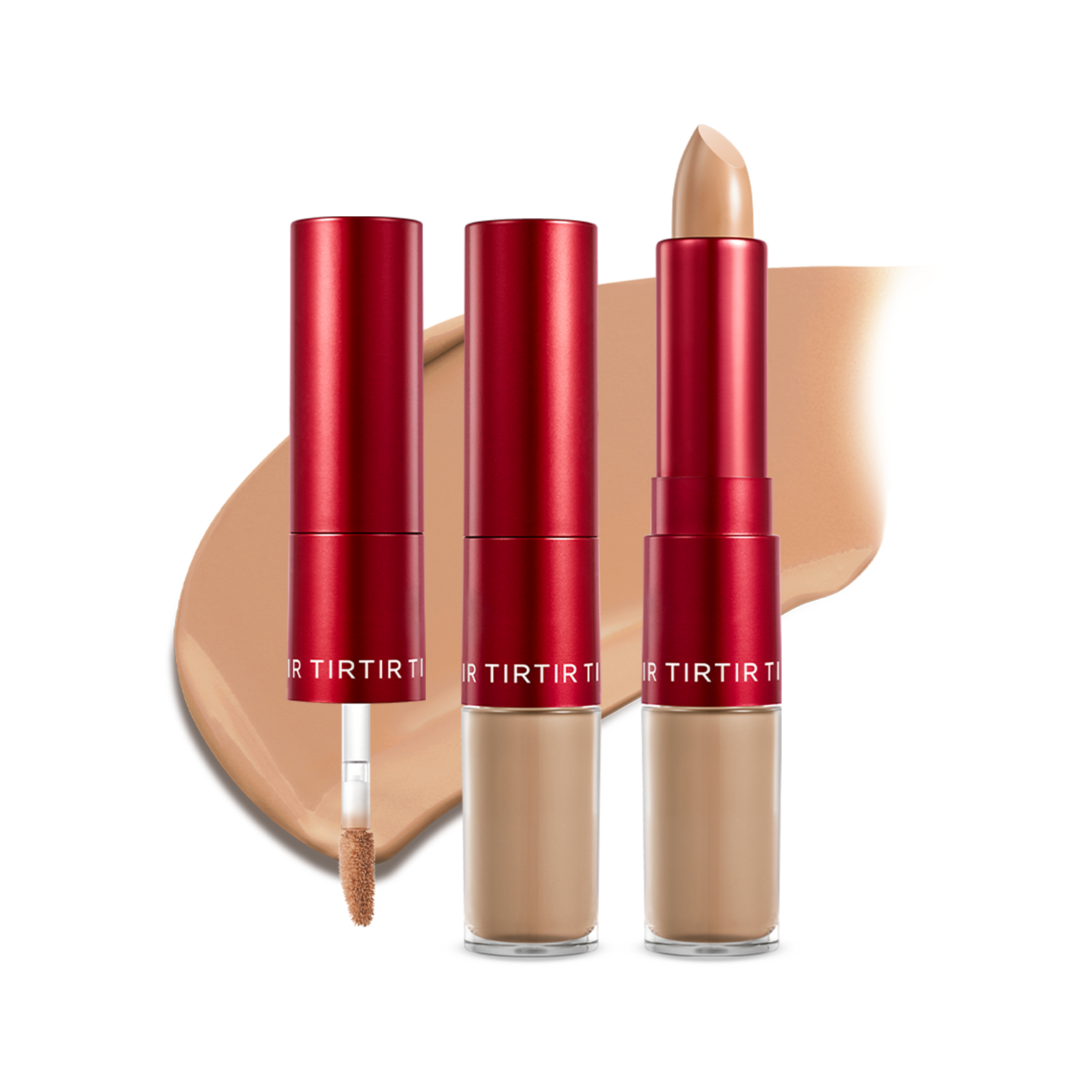 TIRTIR Glide Hide Blurring Concealer 6.8 C Korean dual-action medium tan cool concealer 72-hour wear