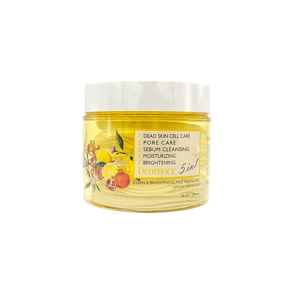 Deoproce Clean Brightening Mild Peeling Pad Lemon Pomegranate 5 in 1