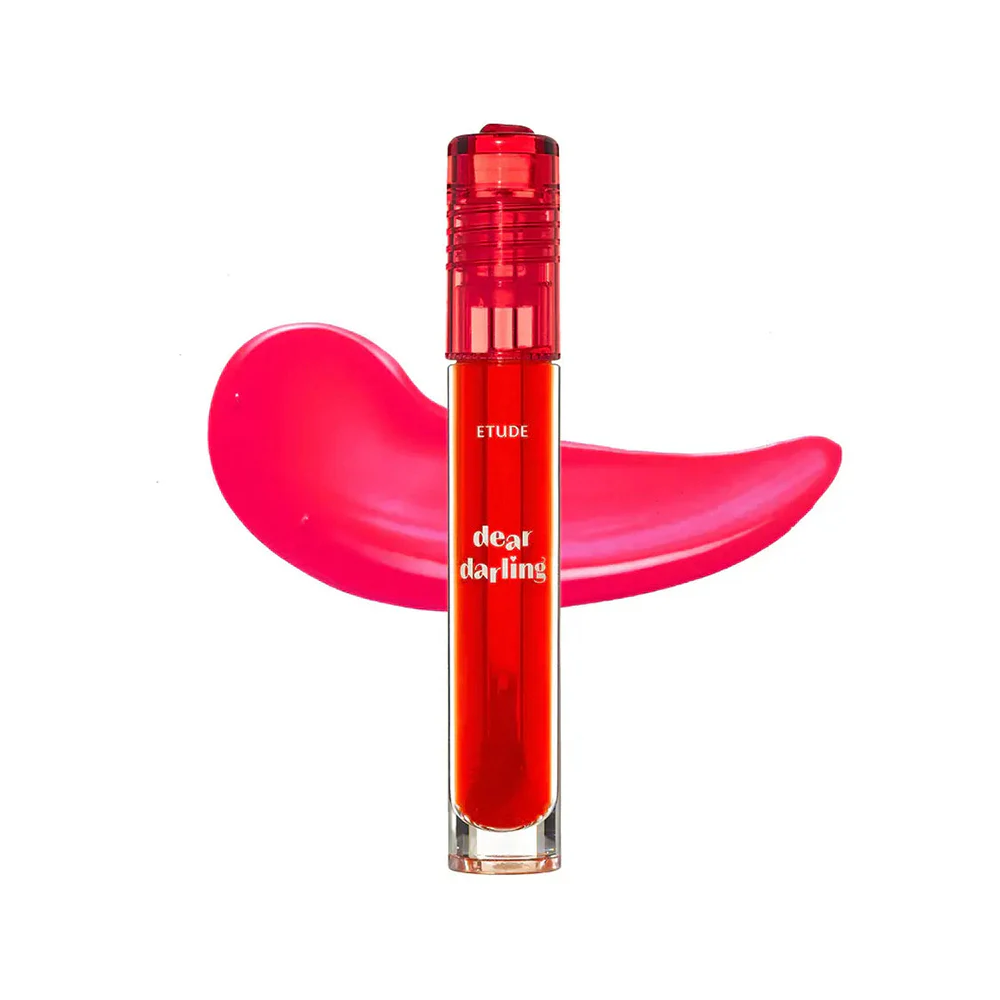 ETUDE Dear Darling Water Gel Tint 01 Tangerine Red Korean bright orange-red lip tint juicy hydrating