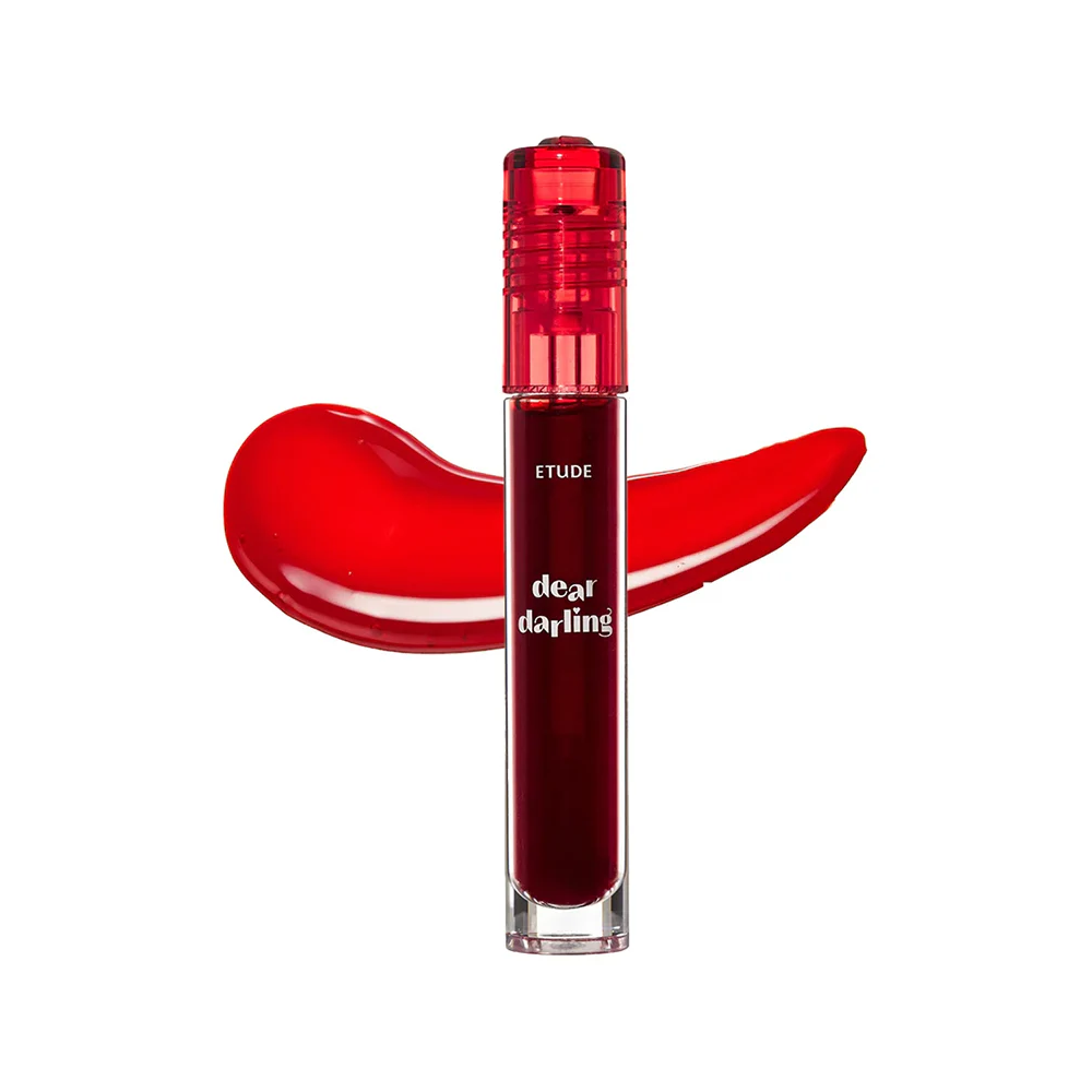 ETUDE Dear Darling Water Gel Tint 02 Cherry Red Korean juicy cherry red lip tint hydrating long-lasting