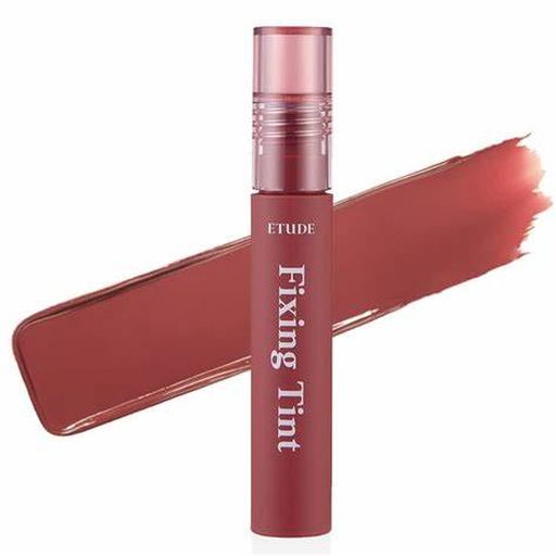ETUDE Fixing Tint 12 Salmon Brick warm coral Korean matte lip tint mask-proof vegan long-lasting
