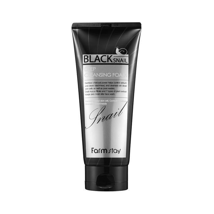 Farmstay Black Snail Deep Cleansing Foam 180ml tube