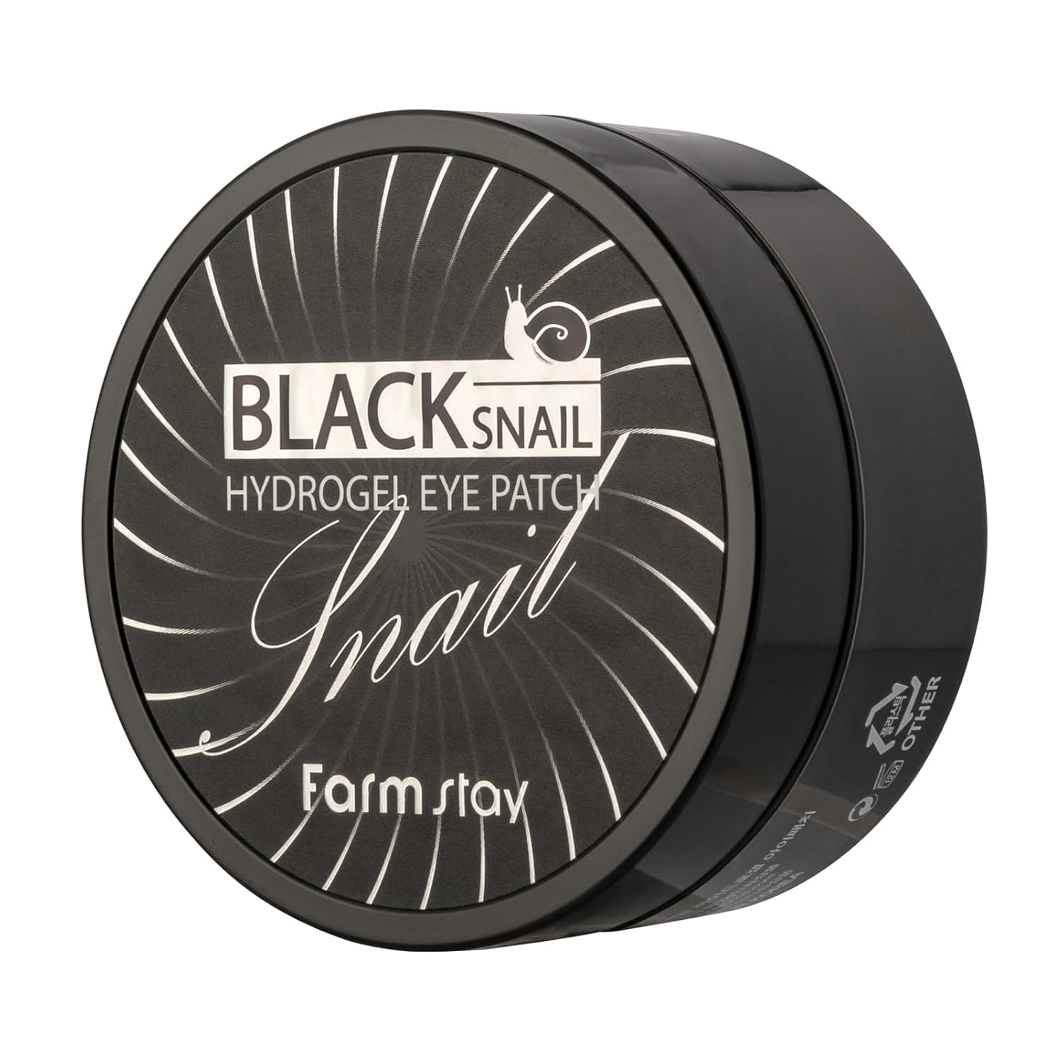 Farmstay Black Snail Hydrogel Eye Patch 60 patches jar