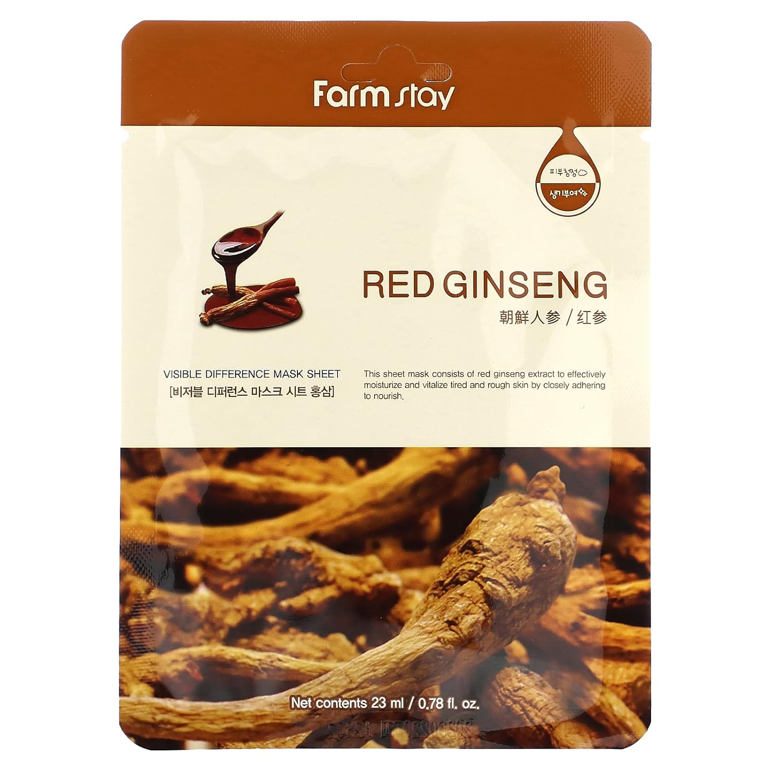 Farmstay Visible Difference Mask Sheet Red Ginseng