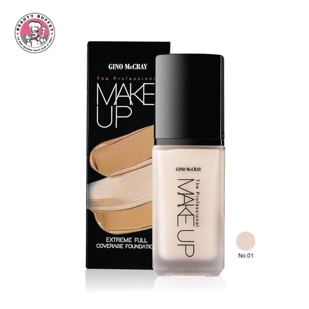 Gino McCray The Professional Make Up Extreme Full Coverage Foundation No.01 Latte 30ml bottle