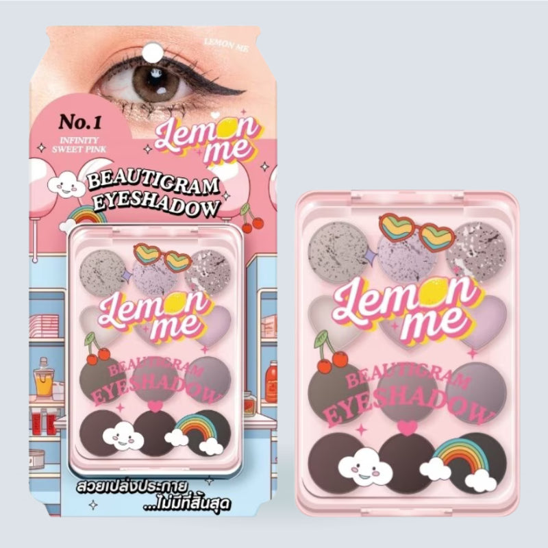 Lemon Me Beautigram Eyeshadow No.01 Infinity Sweet Pink
