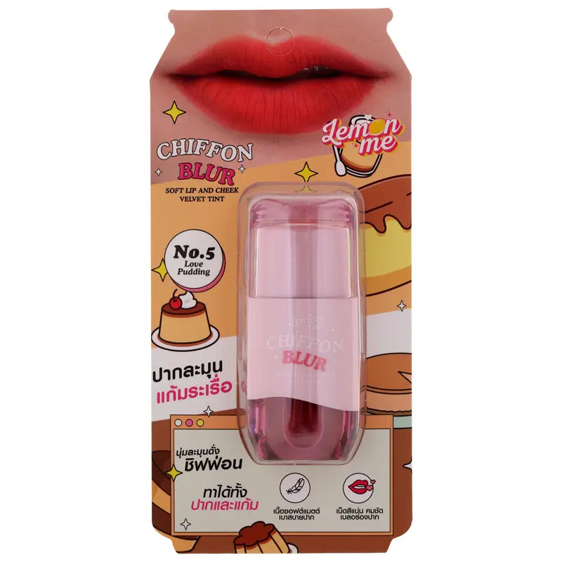 Lemon Me Chiffon Blur Soft Lip and Cheek Velvet Tint No.05 Love Pudding