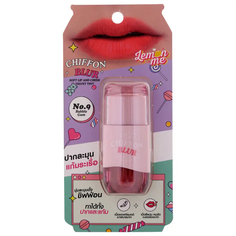 Lemon Me Chiffon Blur Soft Lip and Cheek Velvet Tint No.09 Bubble Gum