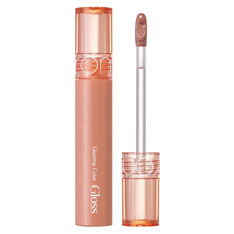 rom&nd Glasting Color Gloss No.02 Nutty Vague - Korean glass shine gloss in warm nutty nude