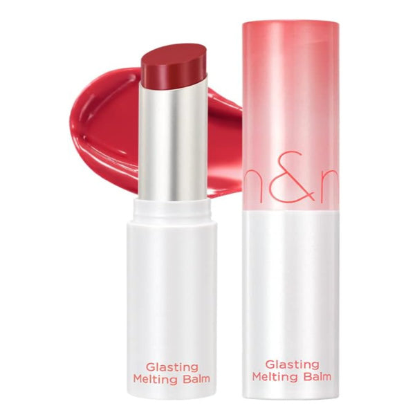 rom&nd Glasting Melting Balm No.04 Hippie Berry - Korean glossy balm in free-spirited berry rose