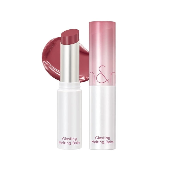 rom&nd Glasting Melting Balm No.07 Mauve Whip - Korean glossy balm in whipped mauve pink