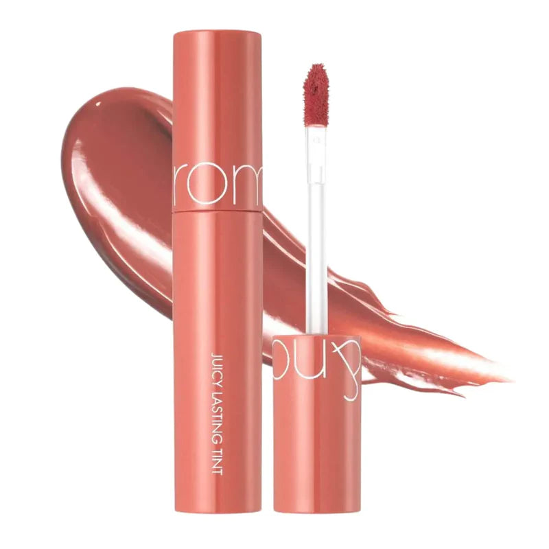 rom&nd Juicy Lasting Tint No.10 Nudy Peanut - Korean glossy juicy lip tint in warm peanut nude