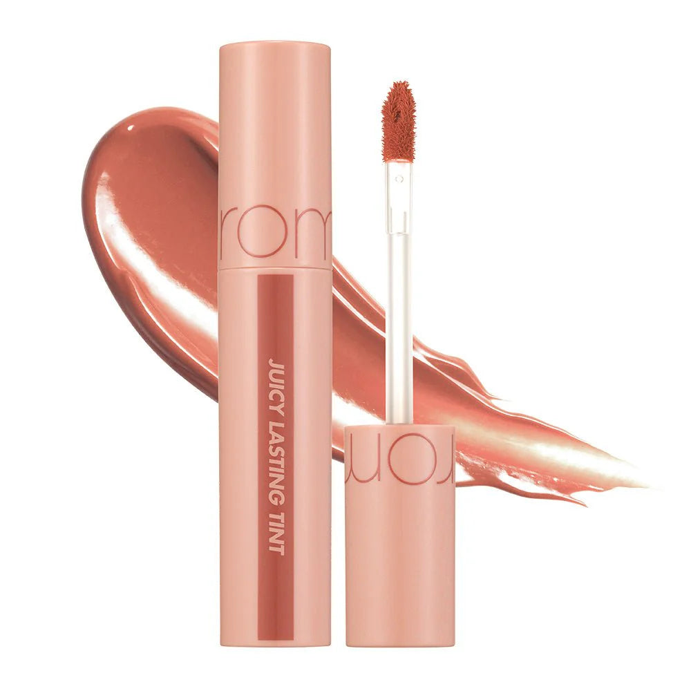 rom&nd Juicy Lasting Tint No.22 Pomelo Skin - Korean glossy juicy lip tint in warm pomelo peach