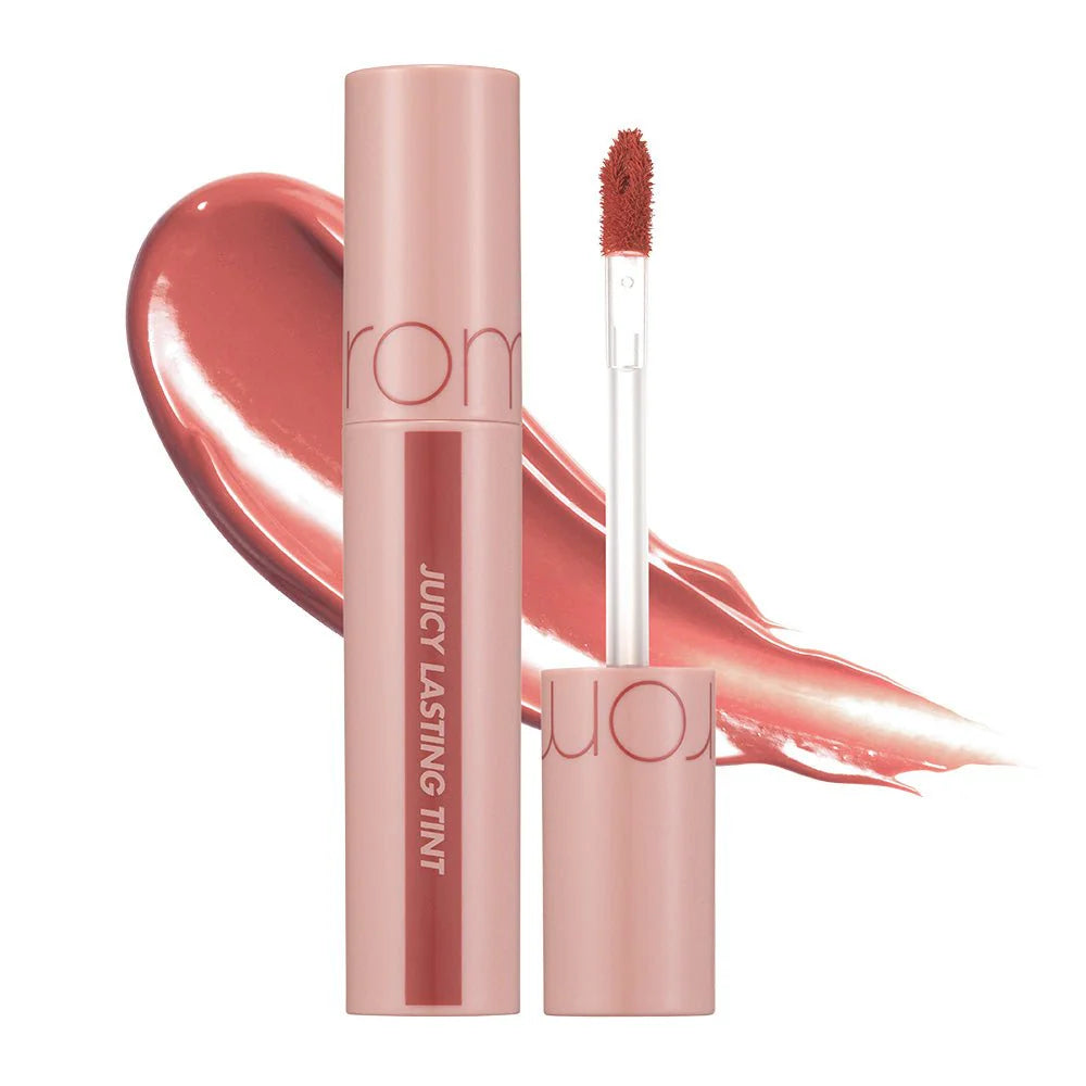rom&nd Juicy Lasting Tint No.23 Nucadamia - Korean glossy juicy lip tint in warm macadamia nude
