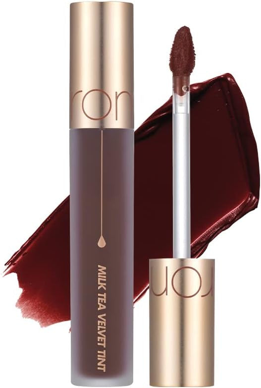 rom&nd Milk Tea Velvet Tint No.09 Black Tea - Korean velvet matte lip tint in deep brown-black tea