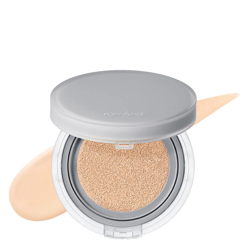 rom&nd Nu Zero Cushion No.03 Natural 21 - Korean SPF50+ dewy cushion foundation for fair skin