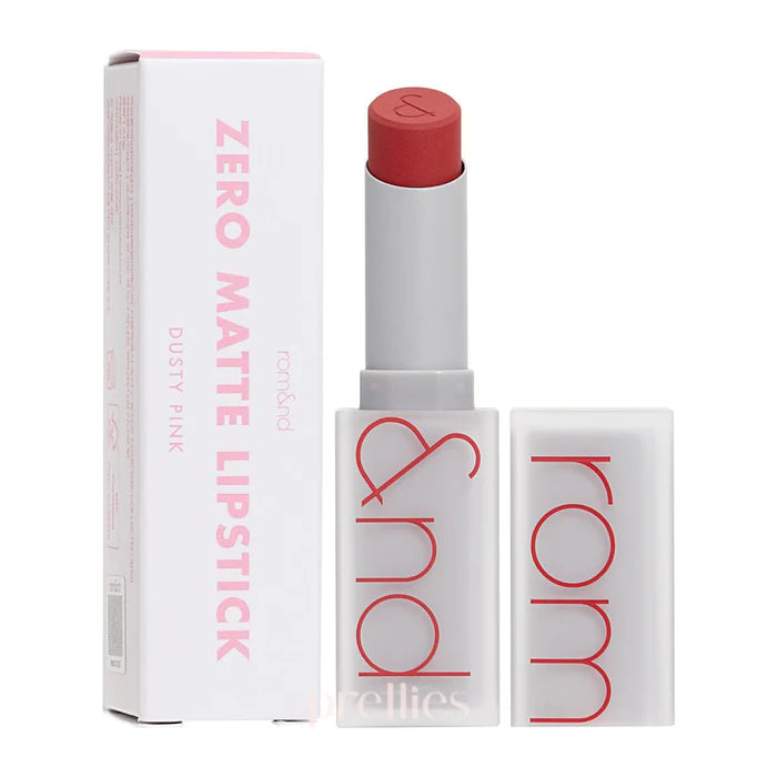 rom&nd Zero Matte Lipstick No.01 Dusty Pink - Korean creamy matte lipstick in vintage rose