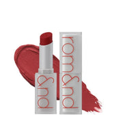 rom&nd Zero Matte Lipstick No.18 Tanning Red - Korean creamy matte lipstick in warm sun-kissed red