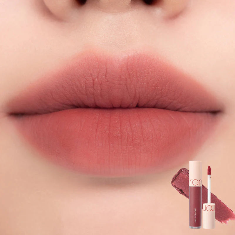 rom&nd Zero Velvet Tint No.16 Burny Nude - Korean velvet matte lip tint in warm burnt nude