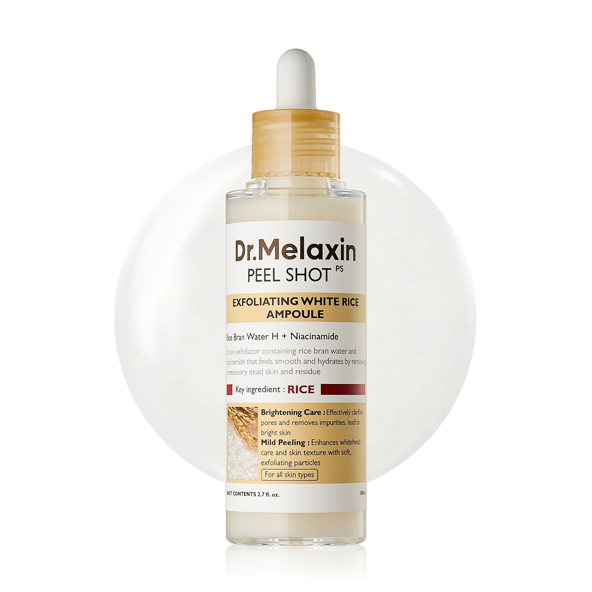 Dr.Melaxin Peel Shot Exfoliant White Rice Ampoule