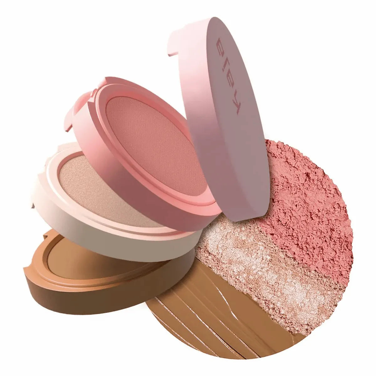 Kaja Play Bento Face Palette Bronzer, Blush, Highlighter Trio